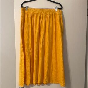 Yellow Women's Midi Skirt